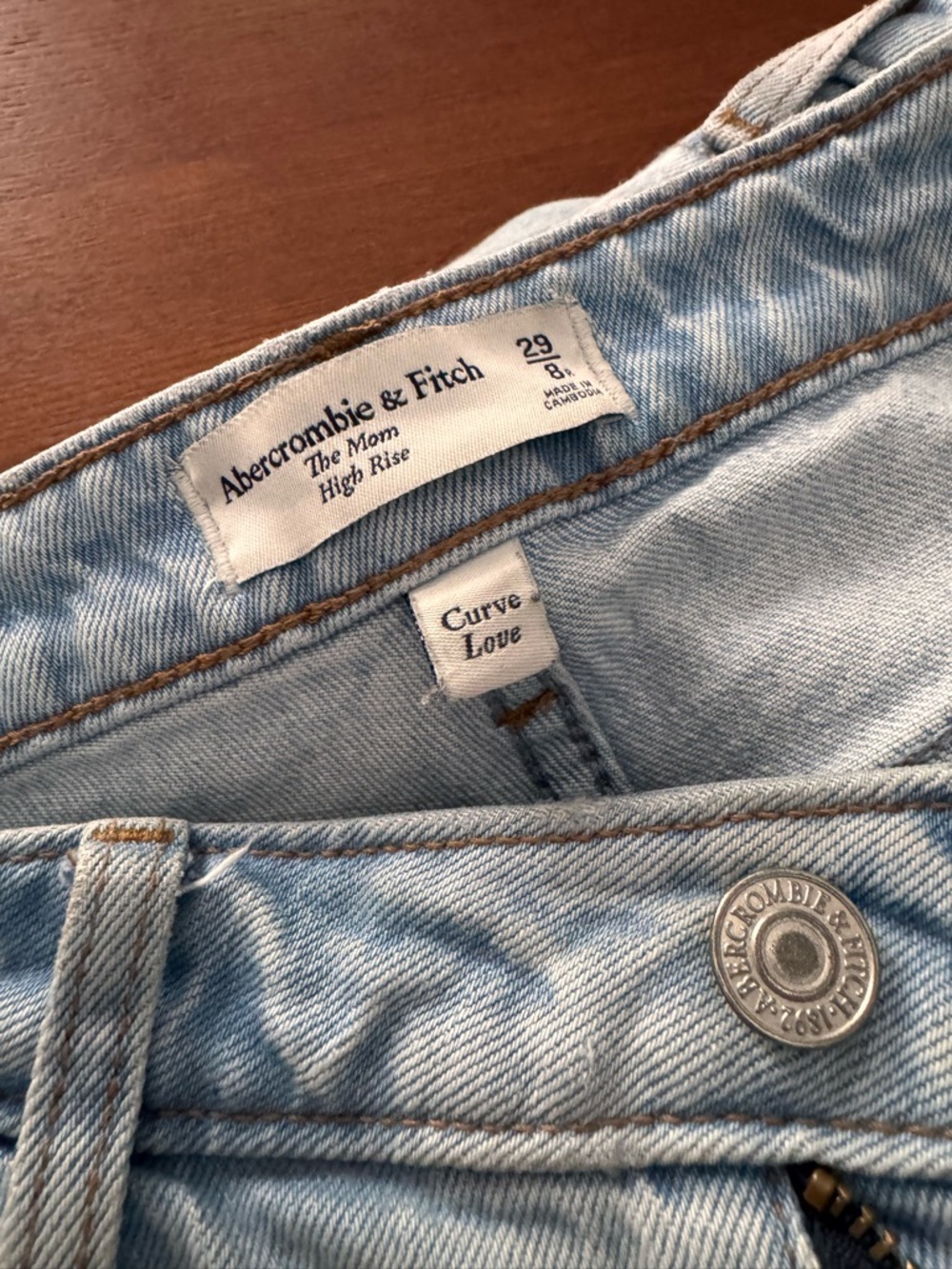 Abercrombie & Fitch Light Blue High-Rise Mom Jeans